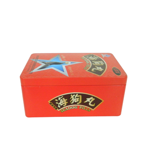 Caja de regalo caja de la lata con tapa rectangular de metal setas tapa para el té y productos de salud paquete - Product Image 1