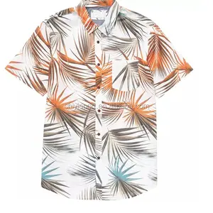 custom printed made sublimation 4 way stretch shirt sport T shirt palm tree printing