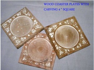 Sous-verres en bois de qualité supérieure Protection de table écologique durable pour tasses à thé en verre Style classique-Vente en gros - Product Image 2