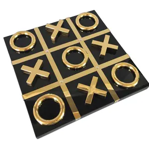 豪华不锈钢家居装饰金色中国进口家居Xo游戏板装饰