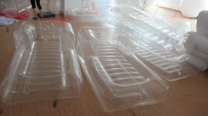 Hot bán PVC Hồ bơi bơm hơi Float ghế không khí trong suốt nệm cho bên nước - Product Image 3