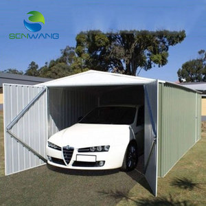 <span class=keywords><strong>Garage</strong></span> préfabriqué <span class=keywords><strong>en</strong></span> structure métallique <span class=keywords><strong>en</strong></span> acier et PVC imperméable avec porte électrique à enroulement et design <span class=keywords><strong>en</strong></span> <span class=keywords><strong>bois</strong></span> traité sous pression naturelle - Product Image 5