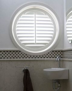 Persiane in Legno di Tiglio Rotonde, Coperture per Finestre, Persiane Stile Plantation - Product Image 2