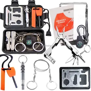 Cheap Outdoor Camping Equipment Multifunctional Emergency Survival Kit for Camping Hiking Travelling or Adventures