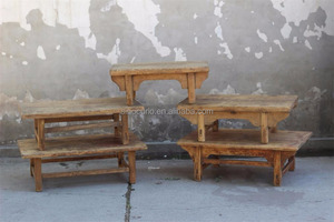 China Wholesale Furniture <strong>Rustic</strong> Reclaimed Wood <strong>Coffee</strong> <strong>Table</strong> Kang <strong>Table</strong> - Product Image 5