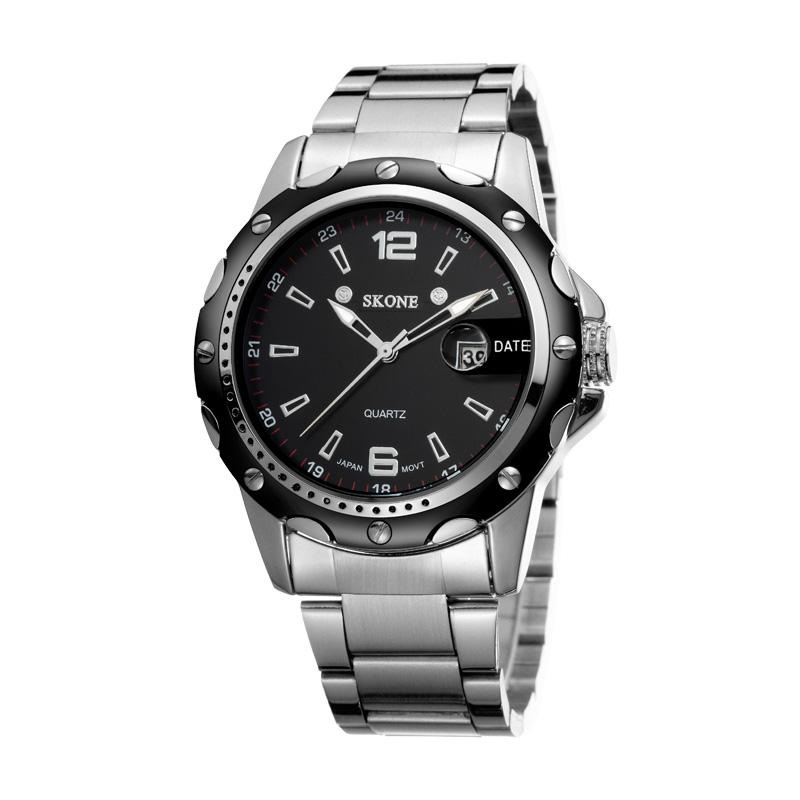 Men's Luxury Quartz Watch With Stainless Steel Band Waterproof, Odm