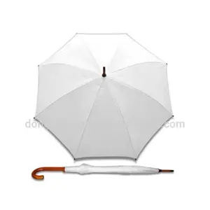 Paraguas de madera blanco para boda, sombrilla Popular de alta calidad
