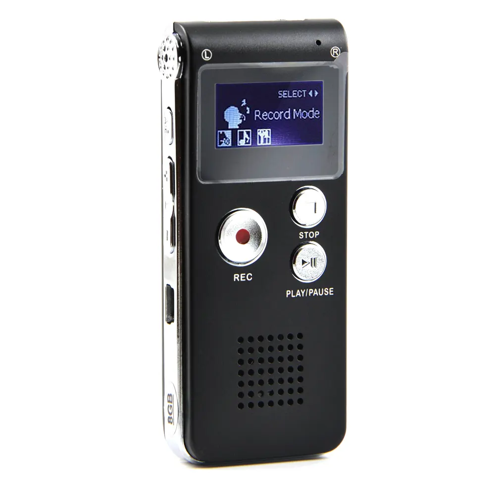 BUENKAI Mini Digital Voice Recorder Mp3 Palyer Dictaphone Audio Device Telephone Recording with One Key 8GB