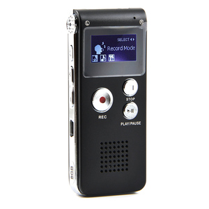 BUENKAI Mini enregistreur vocal numérique Lecteur MP3 <span class=keywords><strong>Dictaphone</strong></span> Appareil audio Enregistrement téléphonique avec une seule touche 8 Go - Product Image 1