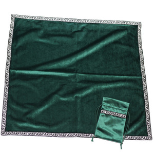 Charm cci 600418 Wildleder Grün Lila Brettspiel Poker Tischdecke Falten frei Frottee Tischdecke Mit Tarot Beutel Tasche - Product Image 2