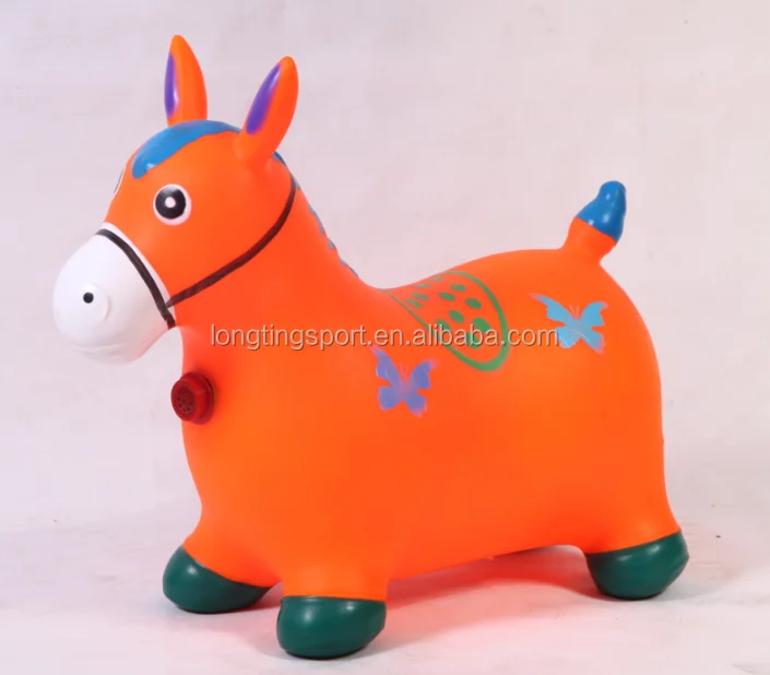 Пластиковые прыгающие игрушки-животные с музыкой для детской езды