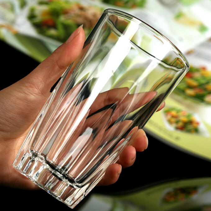Round Milk Juice Glass Cup For Drink Water Drinking Glass Food Grade Material Transparent Whiskey Cup