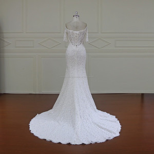 HD018 nouvelle conception encolure robe de <span class=keywords><strong>mariage</strong></span> de luxe lourd perles sexy sirène robes de mariée 2017 - Product Image 6
