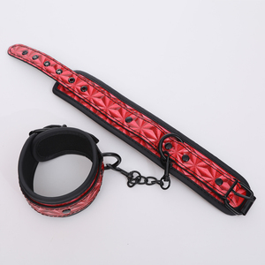 Lobo negro sm 8 unids conjunto patrón de diamante Fino látigos puños Restricciones bondage máscara adulto del sexo del producto - Product Image 4