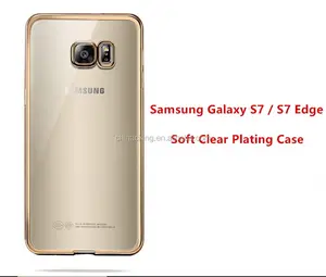 Ultra Slim רך TPU כריכה אחורית עבור Samsung Galaxy S7/S7 edge נקה קייס סיליקון טלפון נייד יוקרה מקרי מגן ציפוי