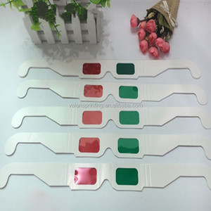 Gafas de papel 3D magenta rojo verde para decoraciones de fiestas ocasiones festivas que incluyen Navidad Día de San Valentín Día del Padre - Product Image 2