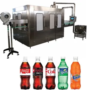 Tam otomatik gazlı meşrubat dolum makinesi yapma makinesi/karbonatlı su şişeleme tesisi/soda makinesi