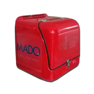 Large Capacity Fiberglass Reinforced Plastics Motorcycle Food And Pizza Delivery Insulated Box