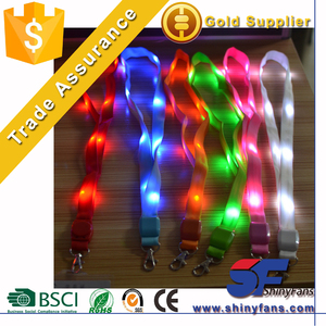 Tùy chỉnh Led nhấp nháy ánh sáng dây đeo dây buộc <span class=keywords><strong>polyester</strong></span> với lụa Màn hình in ấn logo cho các bên - Product Image 3