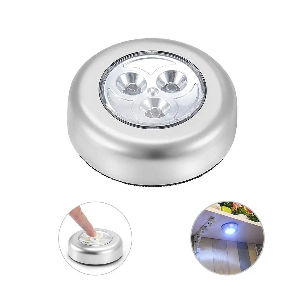 הטוב ביותר לחץ Push LED מנורת לילה אור סוללה מופעל LED אורות