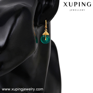 22324 xuping Jewelry Vintage Gold Plated <strong>Jade</strong> <strong>Earring</strong> - Product Image 6