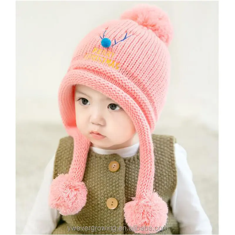 new style wholesale handmade cartoon animal owl baby crochet hat cheap winter warm cap plush earflap kids knitted hat