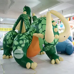 Hoge Kwaliteit Giant Dragon Hoorn Pvc Groene Draak Opblaasbare Te Koop