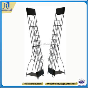 Cina lantai berdiri multi-tier majalah perpustakaan rak display buku - Product Image 5