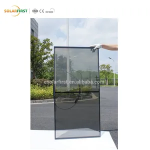 20% transparent System Rahmenlose Doppelglas Amorphem Silizium Solar Panel Komplette Set