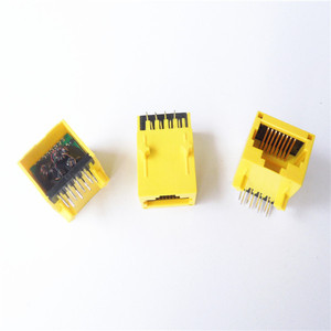 RJ45 Connecteur en plastique jaune <span class=keywords><strong>Jack</strong></span> le Module de CARTE PCB 1x1 Port - Product Image 1
