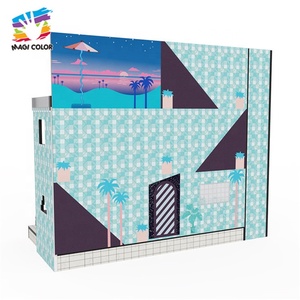 أفضل تصميم أثاث أطفال لعبة دمية خشبية مسرح للتظاهر W06A375 - Product Image 3