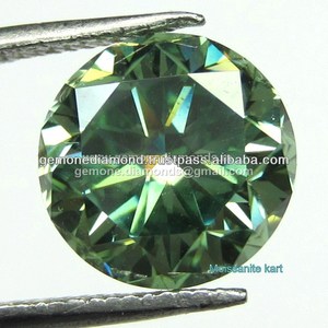 Moissanite suelto de todos los tamaños, Color verde, corte brillante redondo de la fabricación, moissanite de color Diamante, moissanite de color elegante - Product Image 4