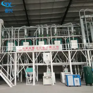 Maize Meal Machine Fully Automatic Corn Grits Semolina Production Process Maize Meal Packaging Machine