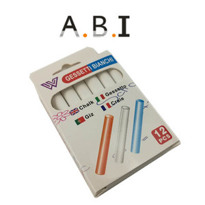 Tiza de carbonato de calcio blanco en caja Embalaje Tiza de acera de color sin polvo para escribir forma redonda - Product Image 1