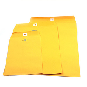 Phong Bì Túi Giấy In Tùy Chỉnh Với Nút Kim Loại Đóng Bằng Sắt 6X9 10X13 Inch Phong Bì Giấy <span class=keywords><strong>Kraft</strong></span> Để Đóng Gói Thẻ Quà Tặng - Product Image 4