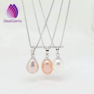 Fashion <strong>Pendant</strong> 925 Sterling Silver Cultured Freshwater Rice <strong>Pearl</strong> <strong>Pendant</strong> <strong>Pearl</strong> <strong>Necklace</strong> - Product Image 4