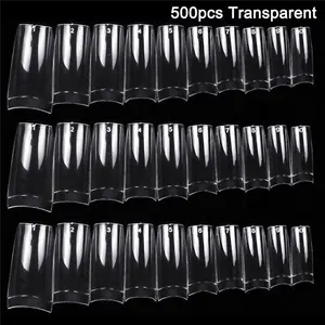 500pcs/bag Nails Half French False Nail Art Tips Acrylic UV Gel Manicure Tip