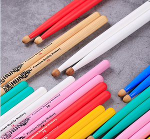Baguettes de batterie en hickory américain bleu HUN 7A avec pointes en forme de gland, série naturelle, pour batteurs professionnels (vente en gros) - Product Image 3