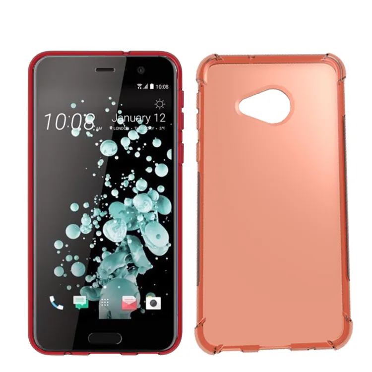 Full Clear Transparent Soft TPU Case For HTC U Play / Alpine Back Protective Cover