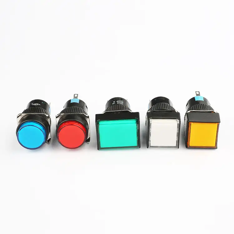 AD series various colors round Square Rectangle pushbutton indicator led switch