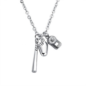 Collana con ciondolo a guanto con berretto da Baseball in <span class=keywords><strong>acciaio</strong></span> inossidabile con gioielli Souvenir della <span class=keywords><strong>lega</strong></span> di Baseball - Product Image 1