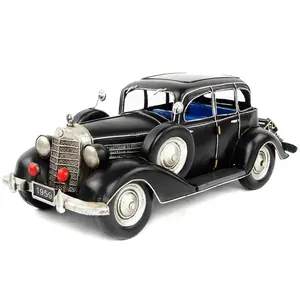 1936 Vintage Tin Old Classic Scale Model Metallic Vintage Cars Iron Antique Metal Crafts Ornaments Home Collection Birthday Gift