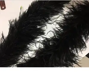 Trắng Đà Điểu Feather Strip Đen Đà Điểu Feather BOA Trang Phục TRIM Đảng Craft Thổ Nhĩ Kỳ Lông 24 Màu