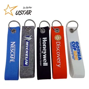 Manufacturer Wholesales Custom Cheap Cute Logo Car Key Ring Key Chain Key Fob Key Tag Felt Keychain