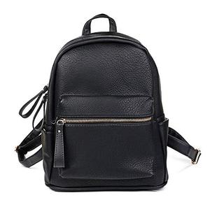 Donne Zaino Borsa DELL'UNITÀ di ELABORAZIONE del Cuoio di Disegno Semplice Daypack Casual Scuola di Moda Zaino per le <span class=keywords><strong>Ragazze</strong></span> Nero - Product Image 1