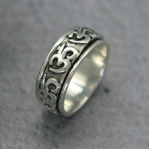 Personnalisé Plaqué Or 316L Acier Inoxydable <span class=keywords><strong>De</strong></span> Yoga Symbole Bijoux <span class=keywords><strong>OM</strong></span> Anneau - Product Image 5
