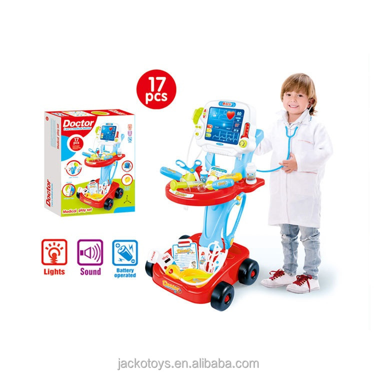Дошкольная игра докторский набор инструментов докторская тележка игрушки с подсветкой
