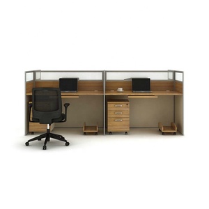 Office Cubicles 4 Person I Shaped <strong>Desk</strong> for <strong>Small</strong> <strong>Space</strong> - Product Image 3