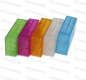 美丽的透明/蓝色/绿色/粉红色/橙色18650电池盒/外壳收纳盒/支架或电池盒