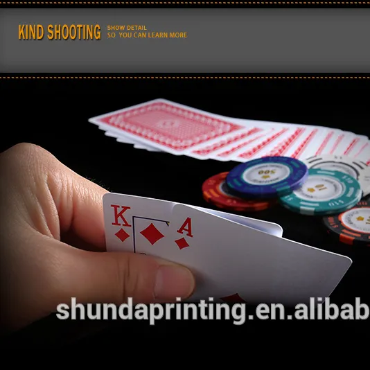 Cartes de poker en plastique publicitaire club, personnalisées, en carton